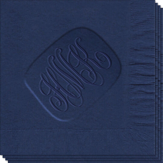 Monogram Embossed Beverage Napkins