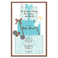 Gifts Blue Invitations
