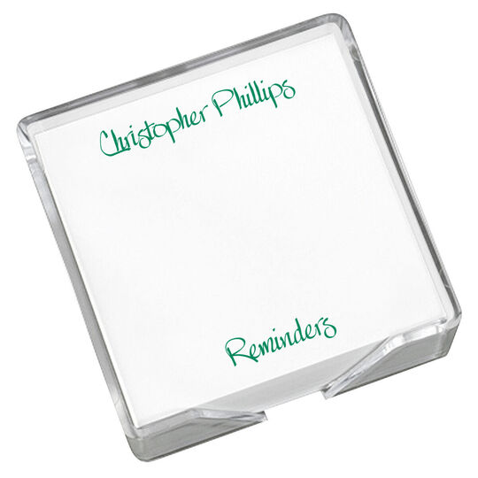 Jolly Memo Square with Acrylic Holder