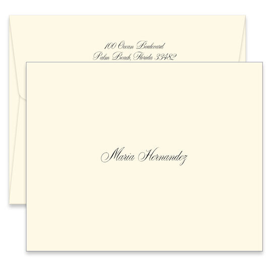 Diana Folded Note Cards - Raised Ink