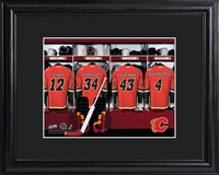 NHL Calgary Flames Locker Room Photo