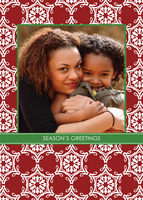 Red and Green Calico Photo Cards