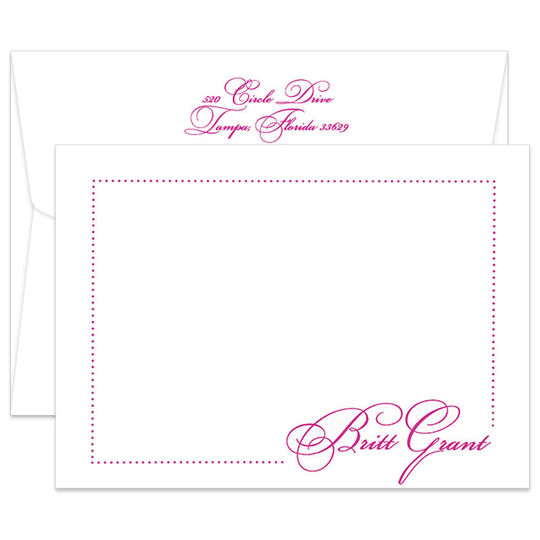 Triple Thick Manhattan Flat Note Cards - Raised Ink