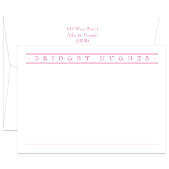 Triple Thick Churchill Flat Note Cards - Raised Ink