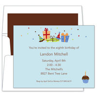 Blue Party Invitations