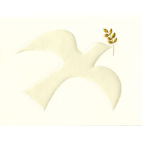 Modern Embossed Dove Holiday Cards