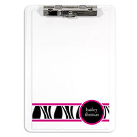 Black and Hot Pink Zebra Stripes Notepads
