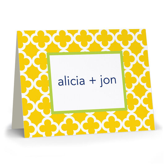 Sunflower Bristol Tile Folded Note Cards