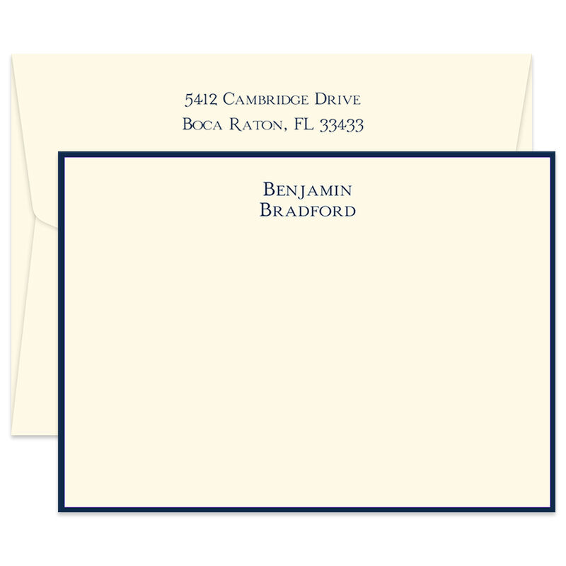 Triple Thick Isaac Bordered Flat Note Cards