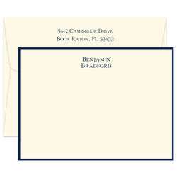 Custom Classic Flat Note Cards--Personalized Stationery