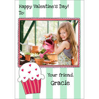 Cupcake Photo Valentine Exchange Cards