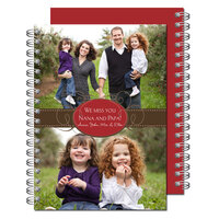 Red Oval Photo Spiral Journal