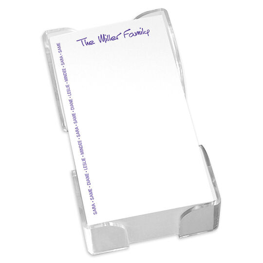 Family Pride List in Anthony Font with Acrylic Holder