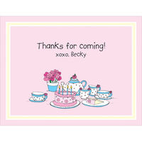 Tea Party Foldover Note Cards