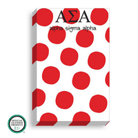 Red Polka Dot Notepads with Optional Greek Lettering
