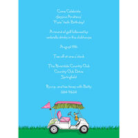 Golf Cart Party Invitations