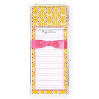 Orange and Pink Circles Slim Notes with Acrylic Holder