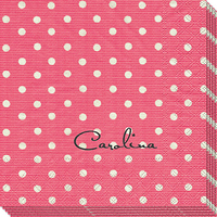 Pink with White Dots Caspari Napkins