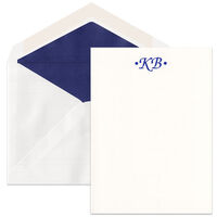 Initials with Bullet Point Design Flat Note Cards