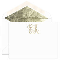 Imperial Script Monogram Flat Note Cards