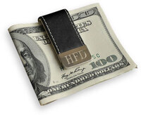 Gentry Leather Money Clip