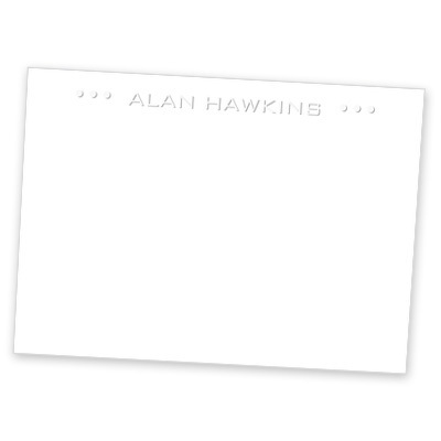 Triple Thick Boulevard Embossed Flat Note Cards - Embossed