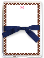 Brown Dot Memo Sheets in Holder