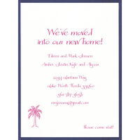 White with Navy Border Moving Cards with Your Motif Choice