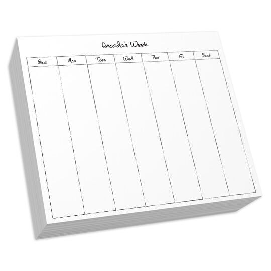 Organize by Week Chunky Pad