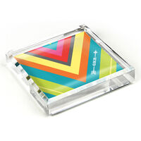 Large Chevron Crystal Paperweight by Jonathan Adler