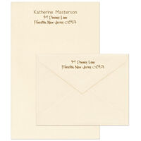 Cream Mini Letterpress Lettersheets
