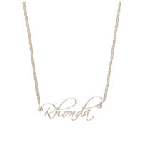 Fanfare Sterling Silver Name Necklace