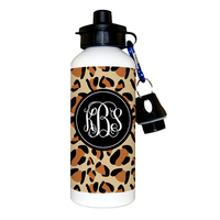 Leopard Monogram Water Bottles