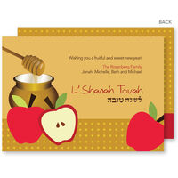 Honey and Apples Jewish New Year Cards