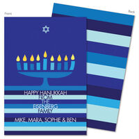 Hanukkah Menorah and Star Greeting Cards