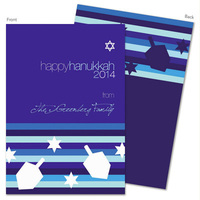 Bold Stripes and Dreidels Hanukkah Cards