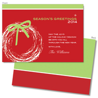 Modern Winter Wreath Greeting Cards