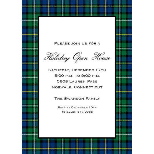 Black Watch Plaid Invitations