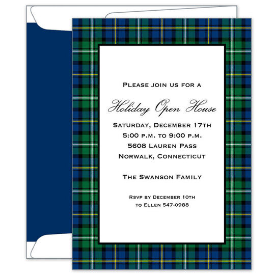 Black Watch Plaid Invitations