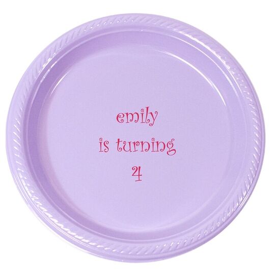Personalized Plastic Plates for Celebrations