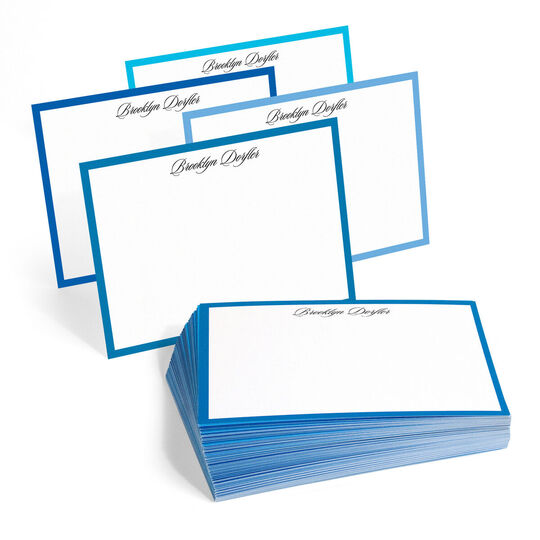 Personalized Stationary Sets of Flat Notecards With Envelopes