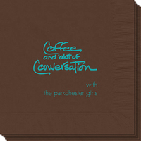 Coffee and Conversation Calligraphy Napkins