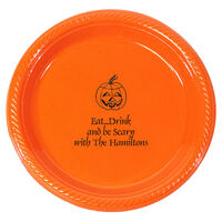 Personalized Pumpkin Plastic Plates
