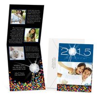 New Year Ball Timeline Holiday Photo Cards