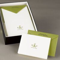 Adams Initial Monogram Letterpress Note Cards