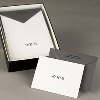 Three Initial Letterpress Foldover Note Cards