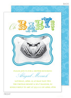Bubbly Baby Bump Photo Baby Shower Invitation