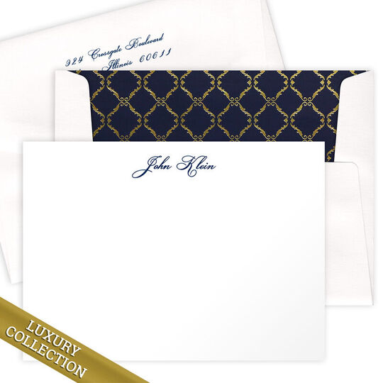 Luxury Milly Flat Note Card Collection - Raised Ink