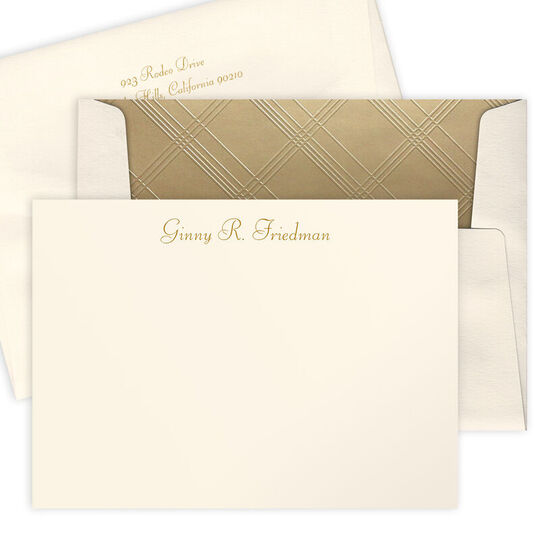 Luxury Beverly Hills Flat Note Card Collection - Raised Ink