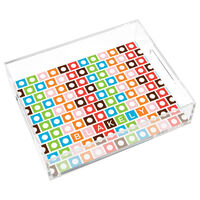 Square Pegs Small Lucite Tray by Jonathan Adler